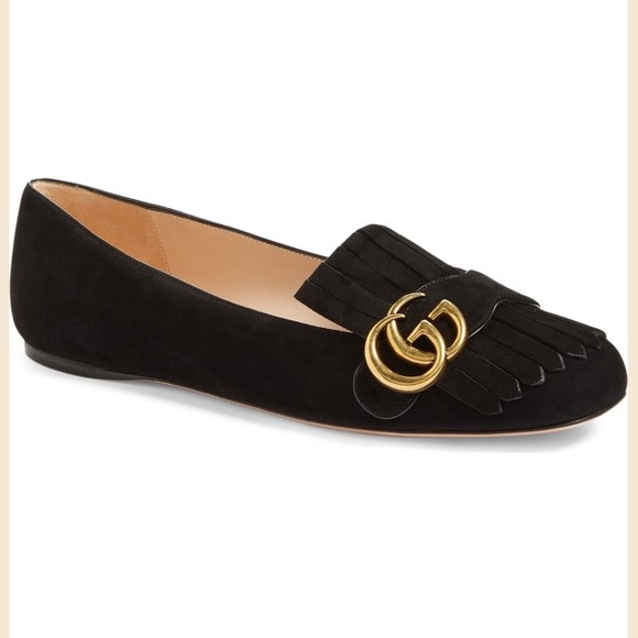 Gucci Shoes - New Gucci Marmont black suede flats